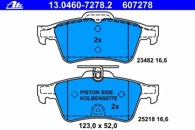 Комплект тормозных колодок, дисковый тормоз ATE купить