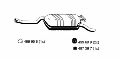 Глушитель выхлопных газов конечный ERNST купить