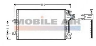 Конденсатор, кондиционер VAN WEZEL купить