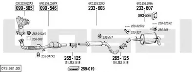 Система выпуска ОГ BOSAL купить