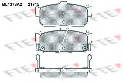 Комплект тормозных колодок, дисковый тормоз FTE купить