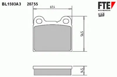 Комплект тормозных колодок, дисковый тормоз FTE купить