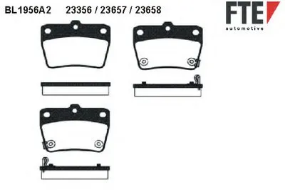 Комплект тормозных колодок, дисковый тормоз FTE купить