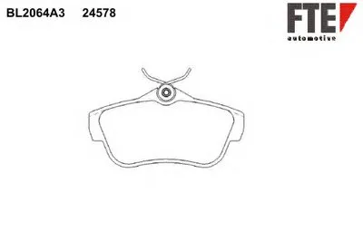 Комплект тормозных колодок, дисковый тормоз FTE купить