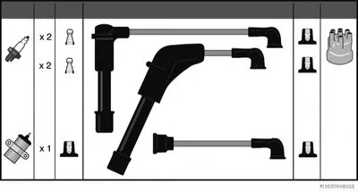 Комплект проводов зажигания HERTH+BUSS JAKOPARTS купить