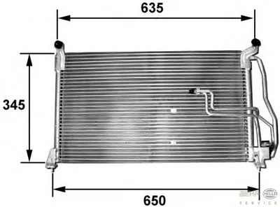 Конденсатор, кондиционер BEHR HELLA SERVICE купить