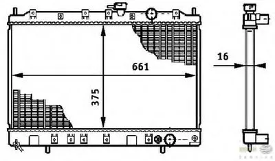 Радиатор, охлаждение двигателя BEHR HELLA SERVICE купить