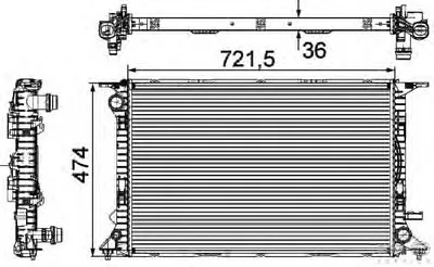 Радиатор, охлаждение двигателя BEHR HELLA SERVICE купить