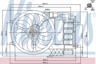 Вентилятор, охлаждение двигателя NISSENS купить