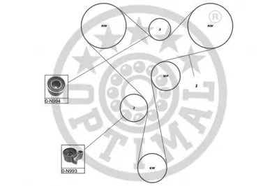 Комплект ремня ГРМ OPTIMAL купить