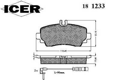 Комплект тормозных колодок, дисковый тормоз ICER купить