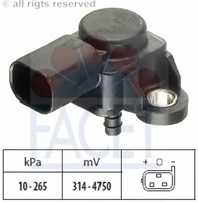 Датчик давления воздуха, высотный корректор; Датчик, давление во впускном газопроводе FACET купить