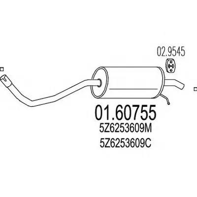Глушитель выхлопных газов конечный MTS купить