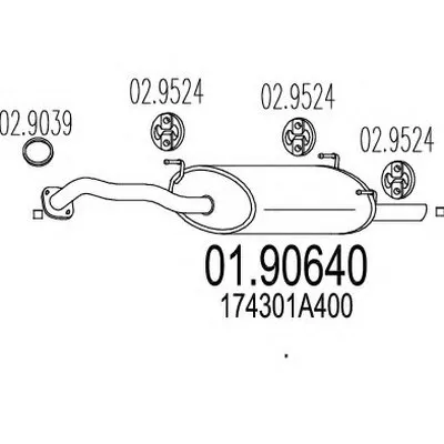 Глушитель выхлопных газов конечный MTS купить