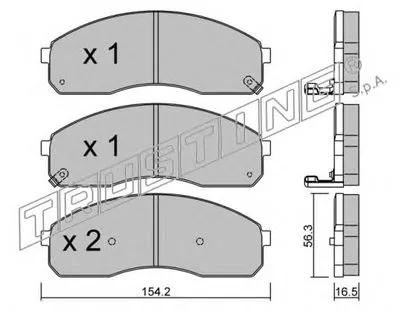 Комплект тормозных колодок, дисковый тормоз TRUSTING купить