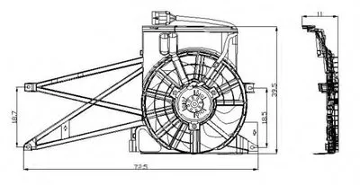 Вентилятор, охлаждение двигателя NRF купить