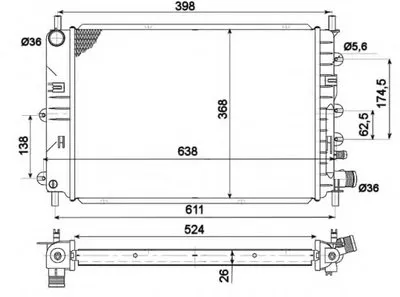 Радиатор, охлаждение двигателя EASY FIT NRF купить