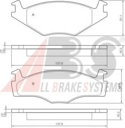 Комплект тормозных колодок, дисковый тормоз