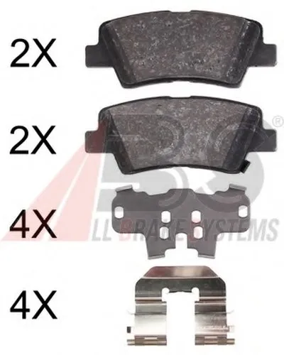 Комплект тормозных колодок, дисковый тормоз A.B.S. купить