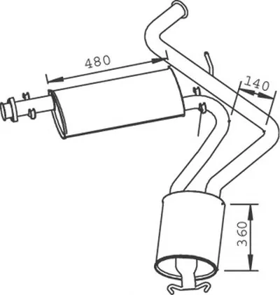 Средний / конечный глушитель ОГ DINEX купить