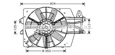 Вентилятор, охлаждение двигателя AVA QUALITY COOLING купить