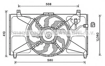 Вентилятор, охлаждение двигателя AVA QUALITY COOLING купить