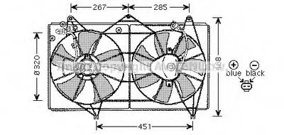 Вентилятор, охлаждение двигателя AVA QUALITY COOLING купить