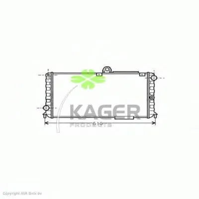Радиатор, охлаждение двигателя KAGER купить