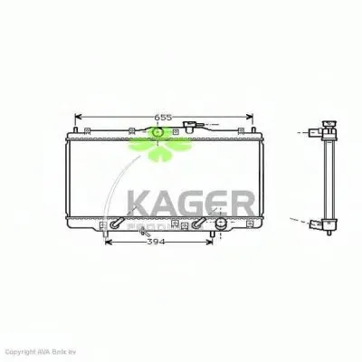 Радиатор, охлаждение двигателя KAGER купить