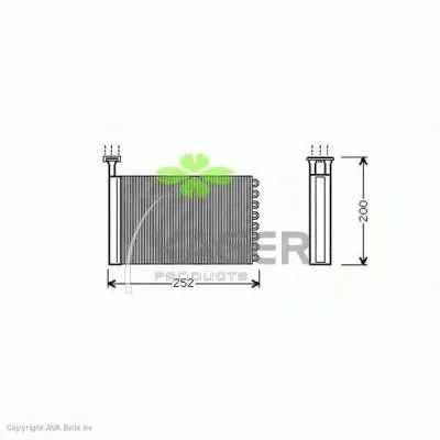 Теплообменник, отопление салона KAGER купить