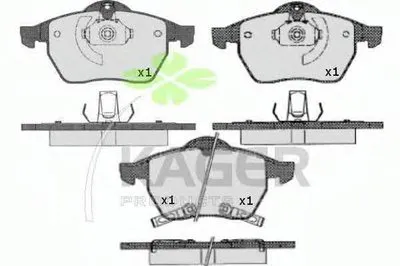 Комплект тормозных колодок, дисковый тормоз KAGER купить