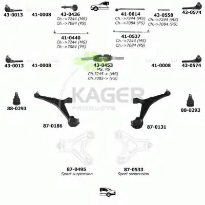 Подвеска колеса KAGER купить