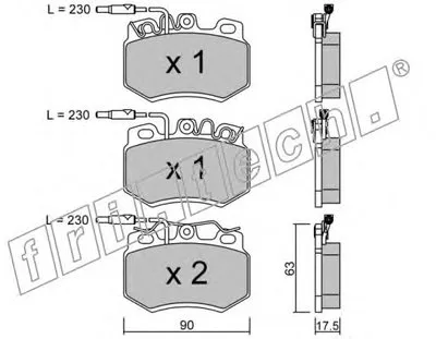 Комплект тормозных колодок, дисковый тормоз fri.tech. купить