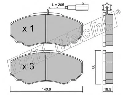 Комплект тормозных колодок, дисковый тормоз fri.tech. купить