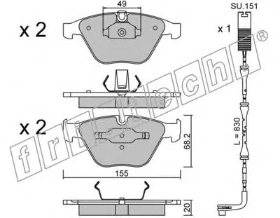 Комплект тормозных колодок, дисковый тормоз fri.tech. купить