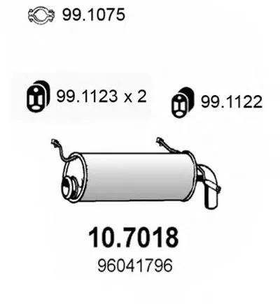 Глушитель выхлопных газов конечный ASSO купить