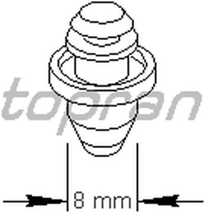 Зажим, молдинг / защитная накладка TOPRAN купить