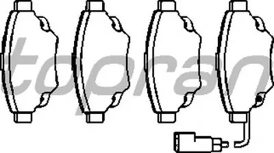 Комплект тормозных колодок, дисковый тормоз TOPRAN купить