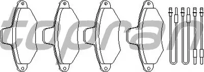 Комплект тормозных колодок, дисковый тормоз TOPRAN купить