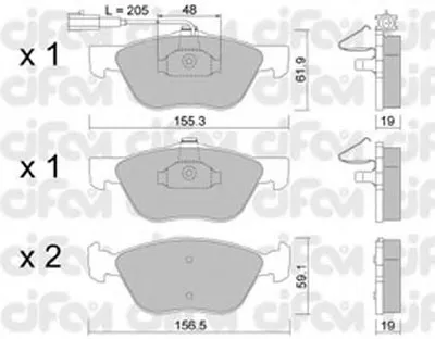 Комплект тормозных колодок, дисковый тормоз CIFAM купить