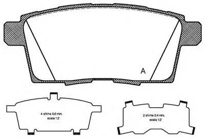 Комплект тормозных колодок, дисковый тормоз ADVANCE OPEN PARTS купить