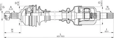Приводной вал SPIN OPEN PARTS купить
