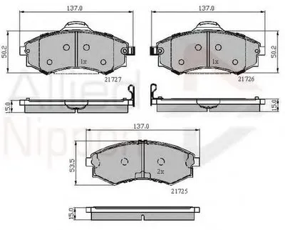 Комплект тормозных колодок, дисковый тормоз ANL Braking COMLINE купить