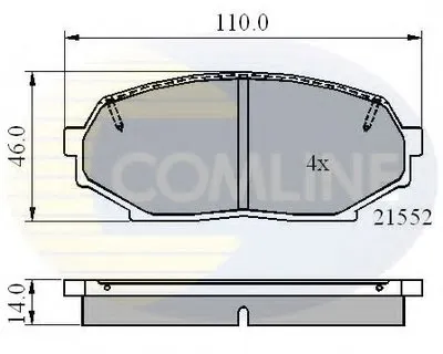 Комплект тормозных колодок, дисковый тормоз Comline COMLINE купить