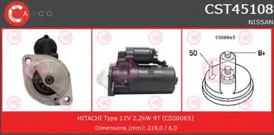 Стартер REMANUFACTURED SERIES CASCO купить