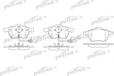 Комплект тормозных колодок, дисковый тормоз PATRON купить