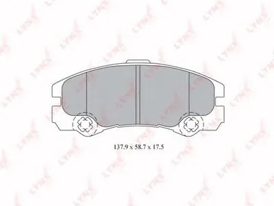 Комплект тормозных колодок, дисковый тормоз LYNXauto купить