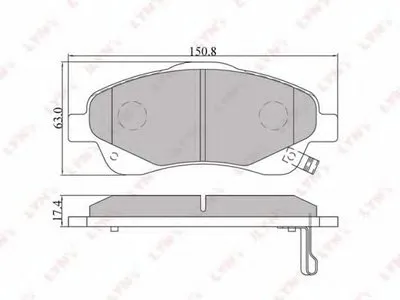 Комплект тормозных колодок, дисковый тормоз LYNXauto купить