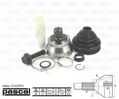 Шарнирный комплект, приводной вал PASCAL купить