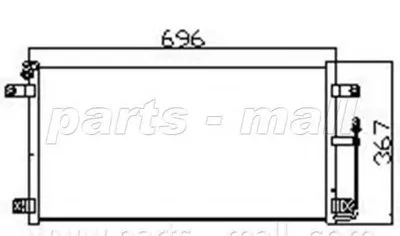 Конденсатор, кондиционер PARTS-MALL купить